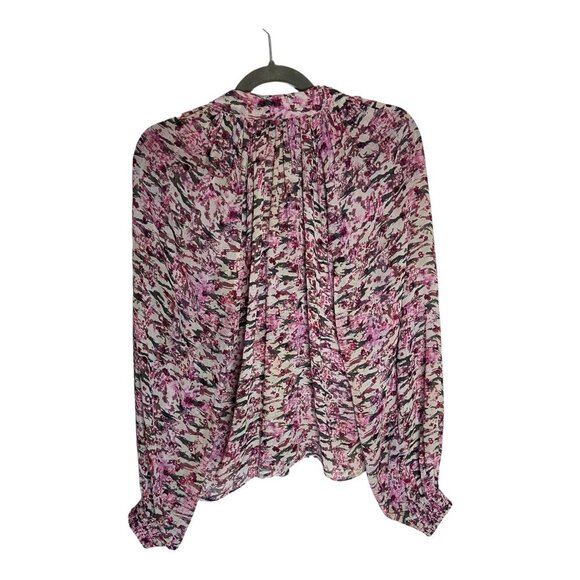 IRO Vibrancy Tie-Neck Floral Blouse-sz 38 (US Medium) - Picture 5 of 10